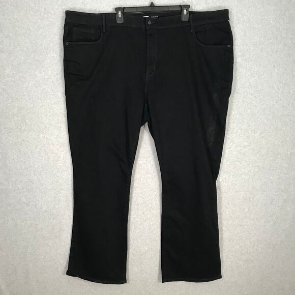 Old Navy Jeans Womens Plus Size 28 Black Kicker Bootcut Stretch Capsule READ - Picture 2 of 12